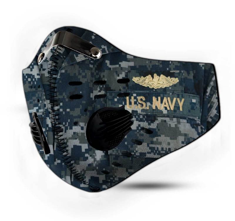 US navy submariner anti pollution filter activated carbon face mask 3