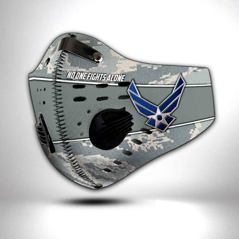 United states air force no one fights alone filter activated carbon face mask 1