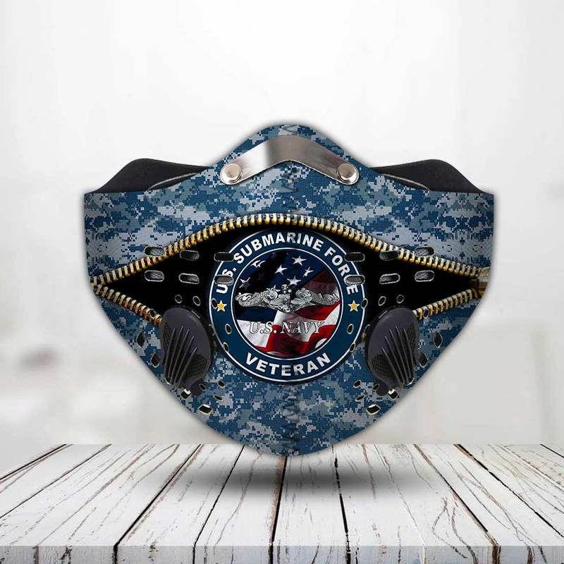United states navy submarines force veteran face mask 2