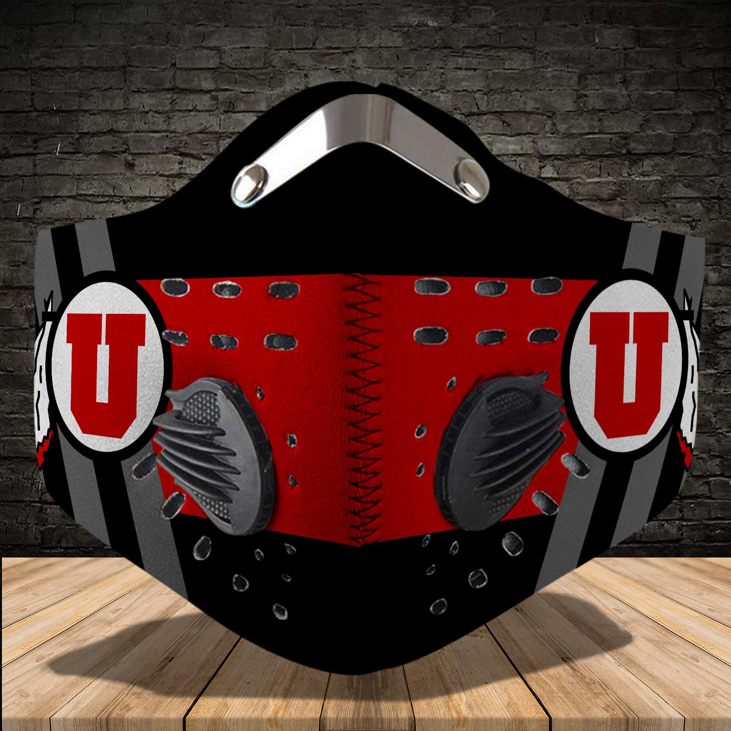 Utah utes football carbon filter face mask 3