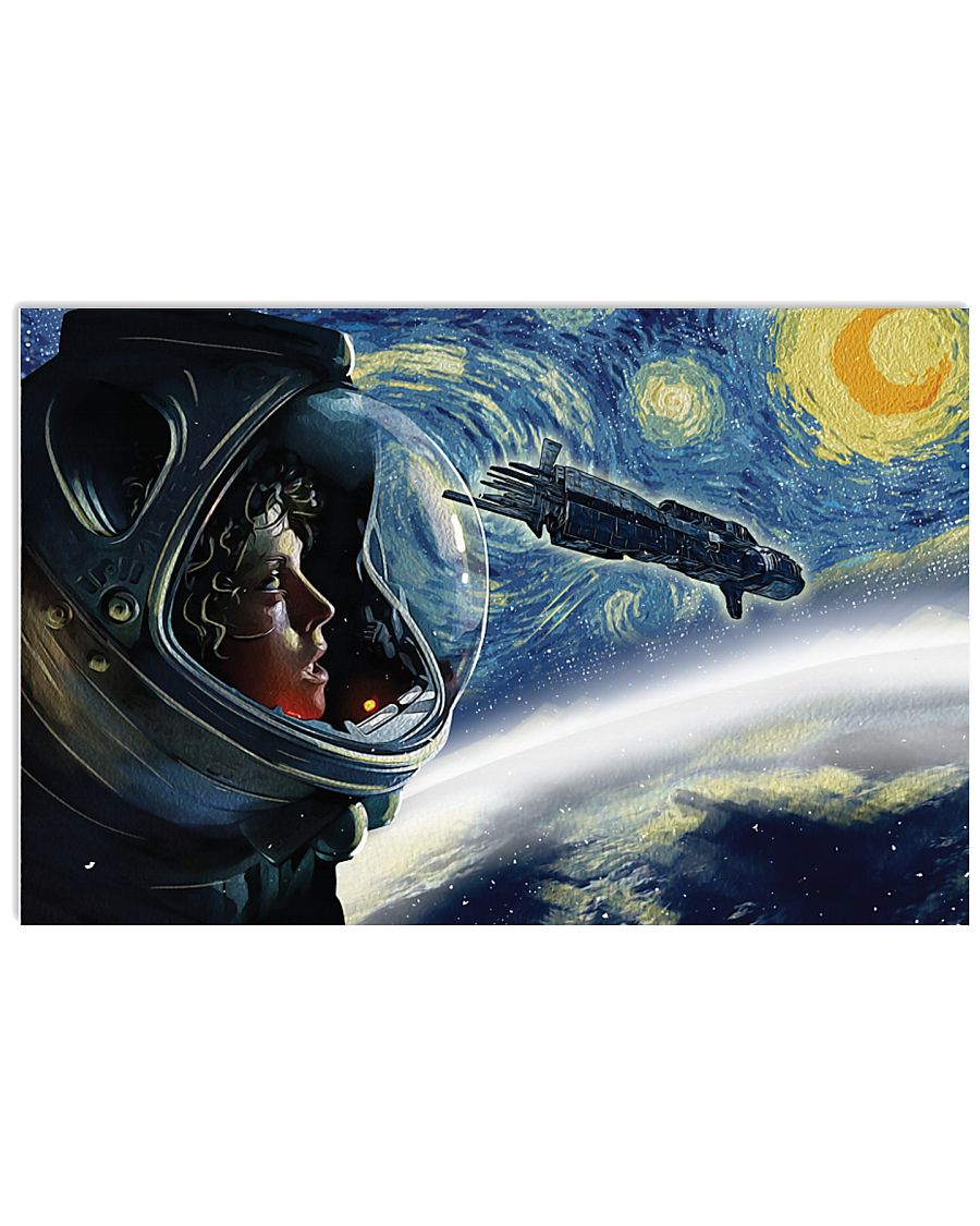 Vincent van gogh the starry night monster alien poster 1