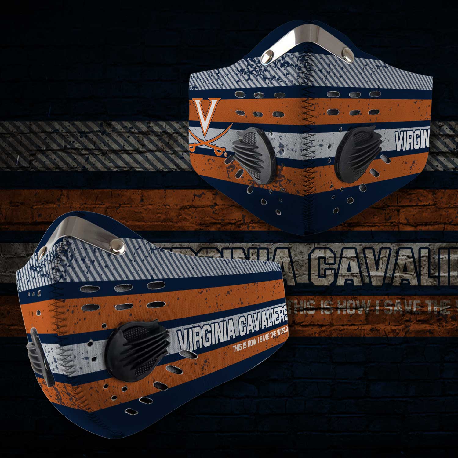 Virginia cavaliers this is how i save the world carbon filter face mask 1