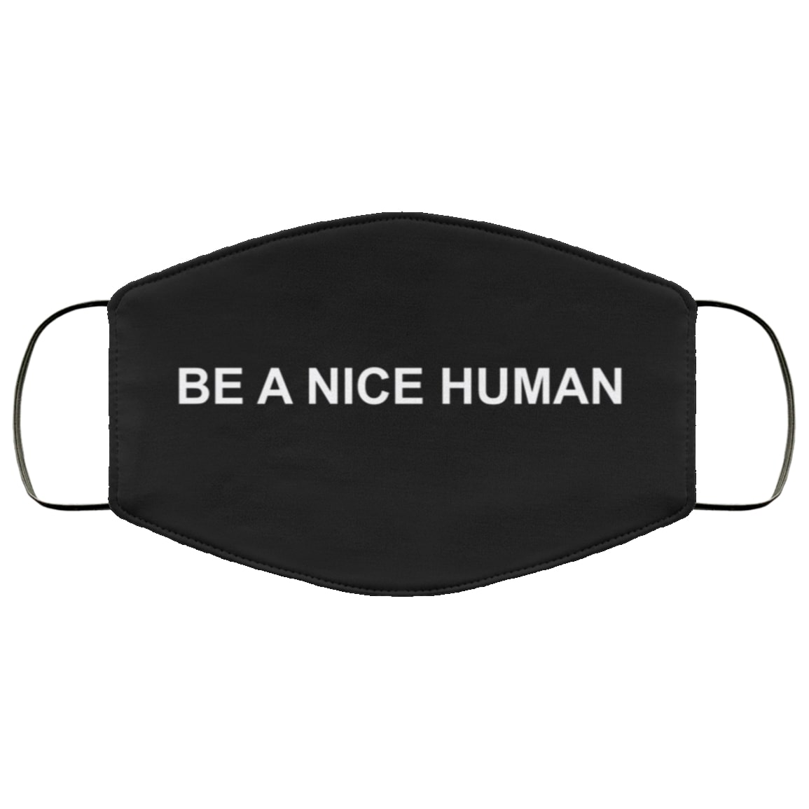 Be a nice human full over printed face mask 1