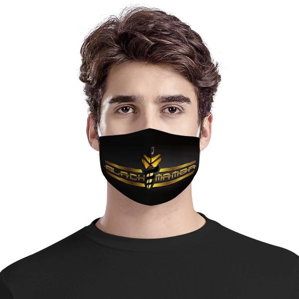 Black mamba full over printed face mask 1