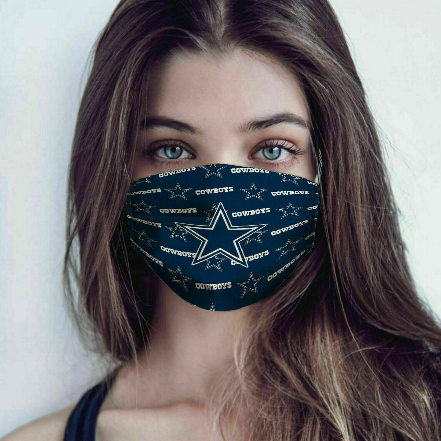 Dallas cowboys full over printed face mask 1