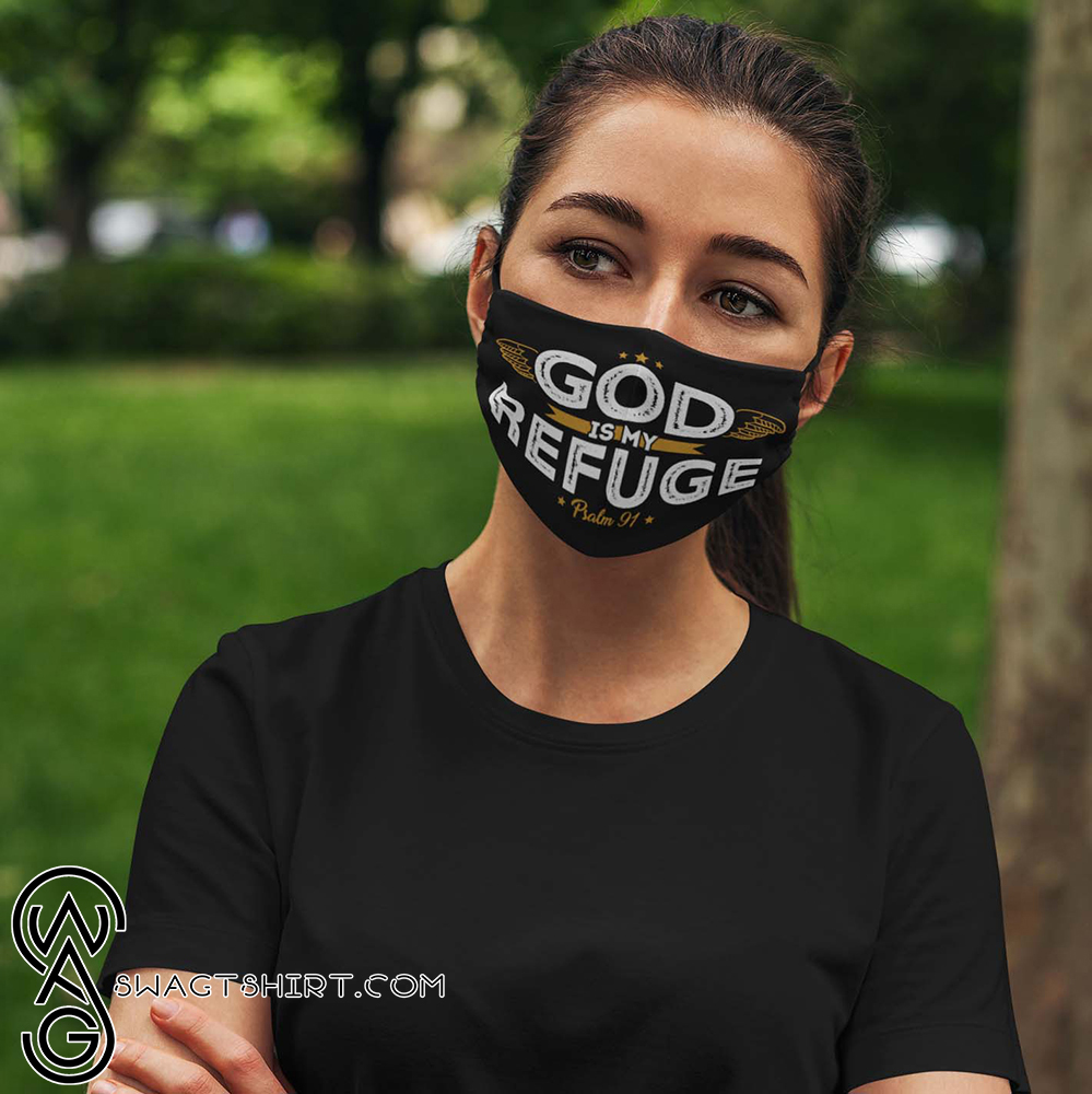 God is my refuge psalm 91 anti pollution face mask