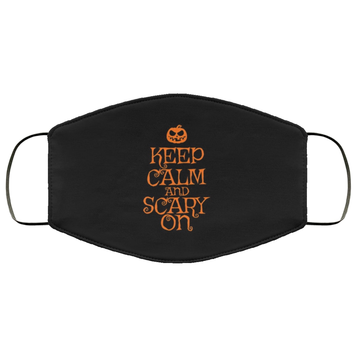 Halloween keep calm ans scary on full printing face mask 1