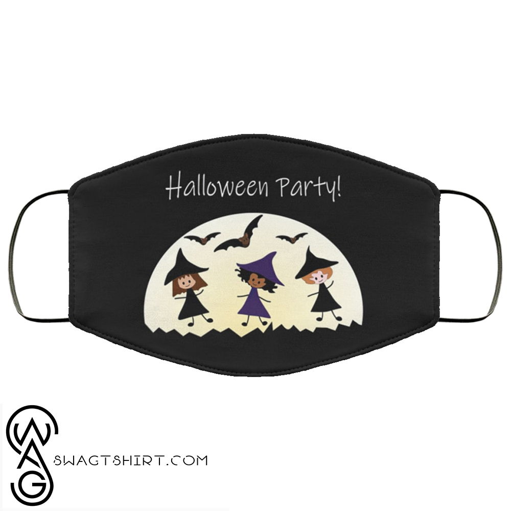 Halloween party witches all over printed face mask