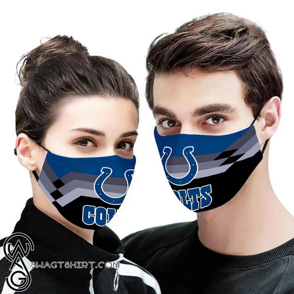 Indianapolis colts full over printed face mask