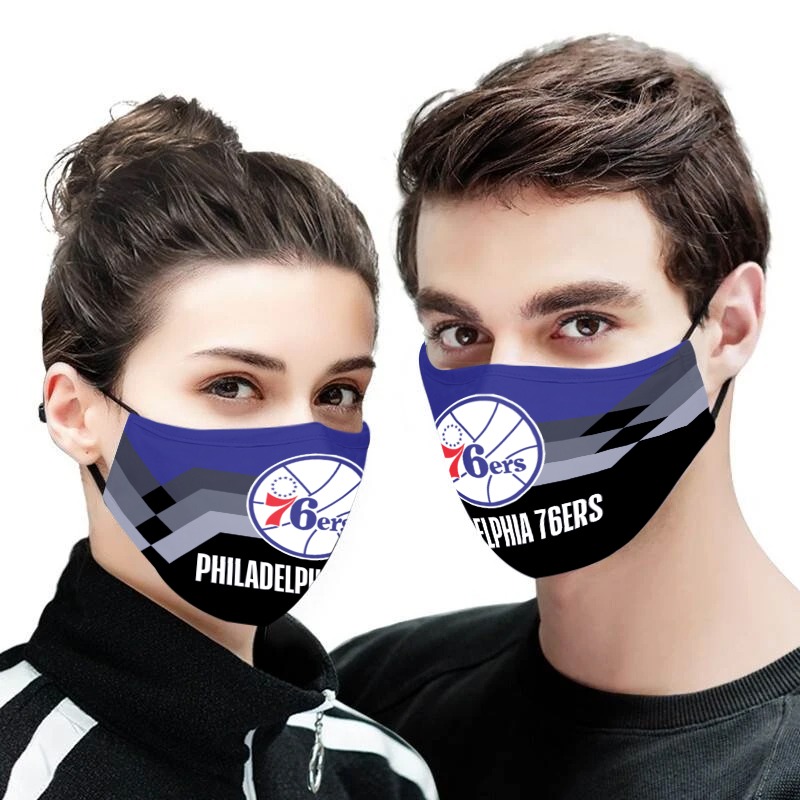NBA philadelphia 76ers team all over printed face mask 1