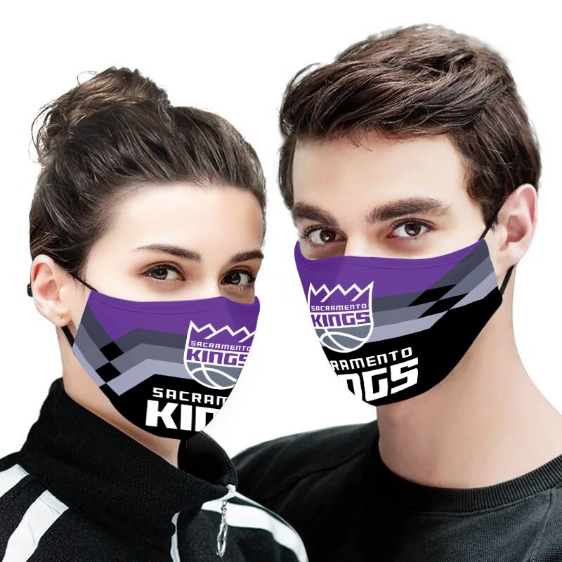 NBA sacramento kings team all over printed face mask 1