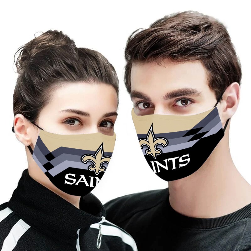 New orleans saints full over printed face mask 1