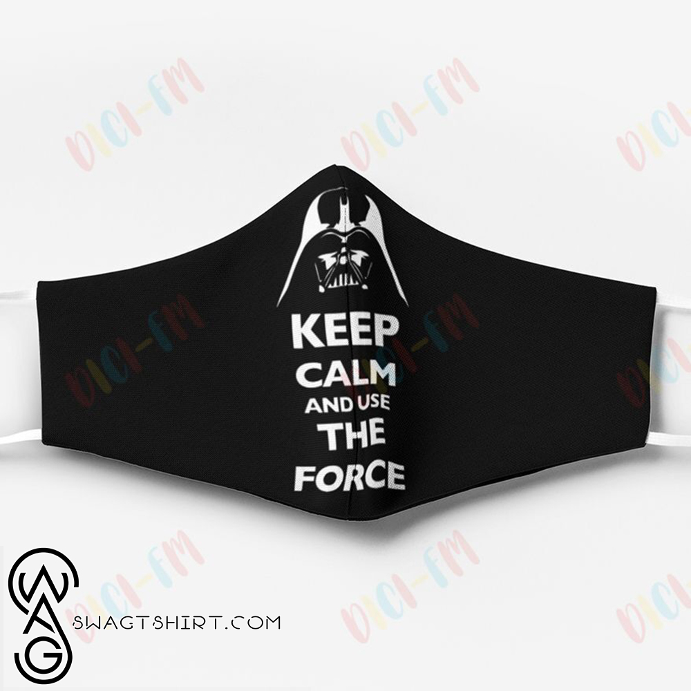Star wars darth vader keep calm and use the force face mask