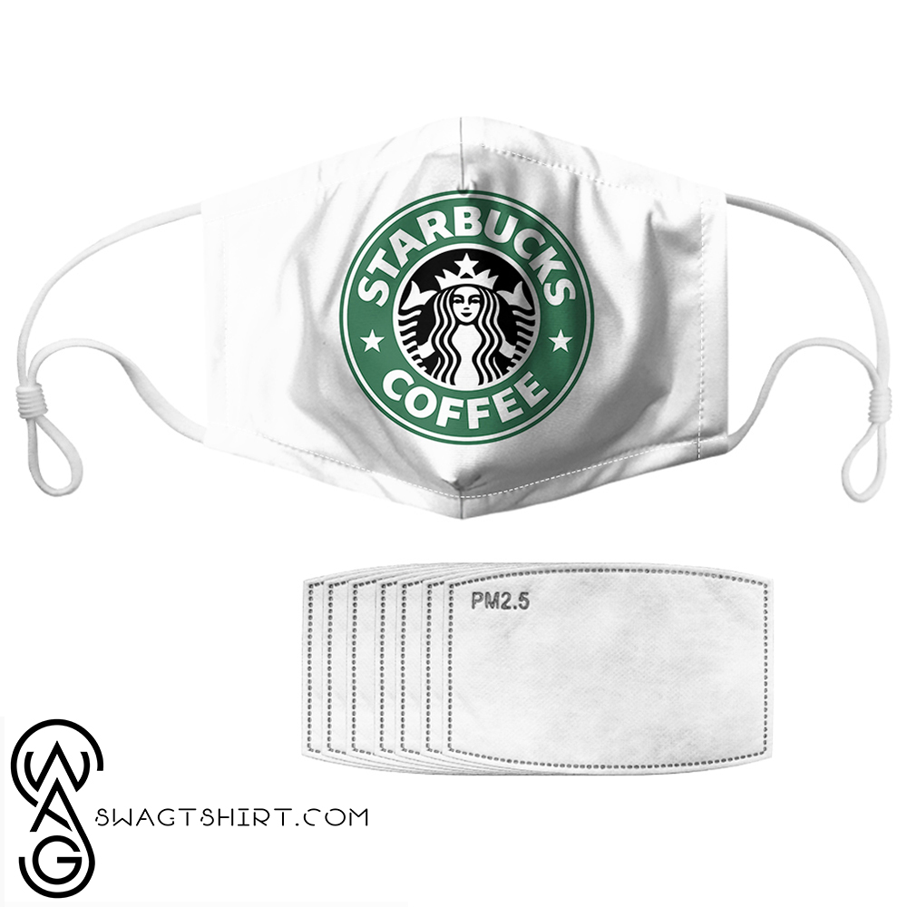 Starbucks coffee symbol all over printed face mask