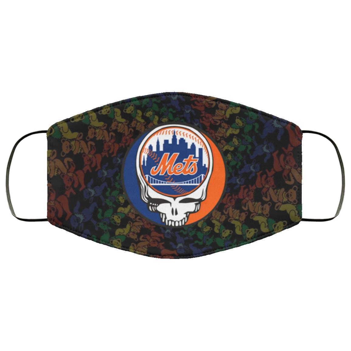 The grateful dead new york mets full over printed face mask 1