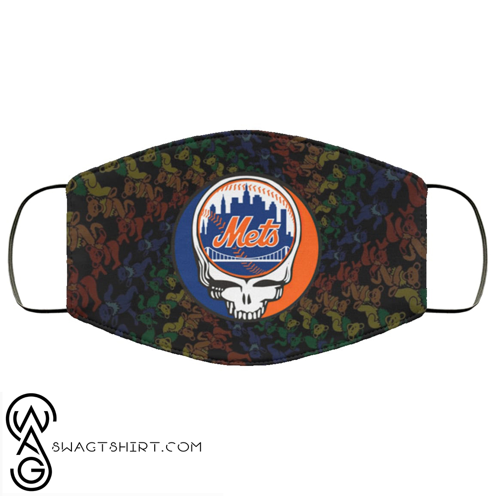 The grateful dead new york mets full over printed face mask