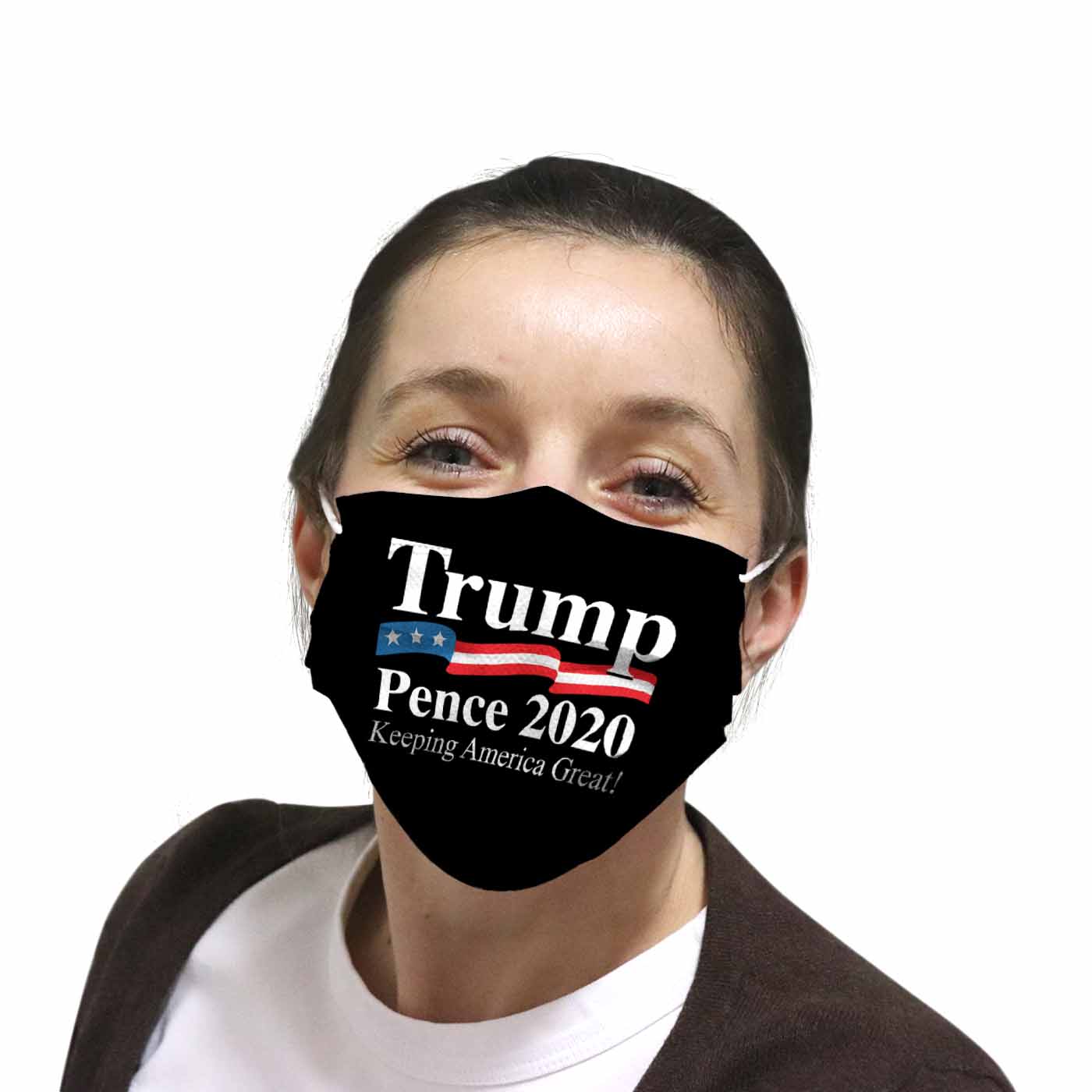 Trump pence 2020 keeping america great full over printed face mask 1
