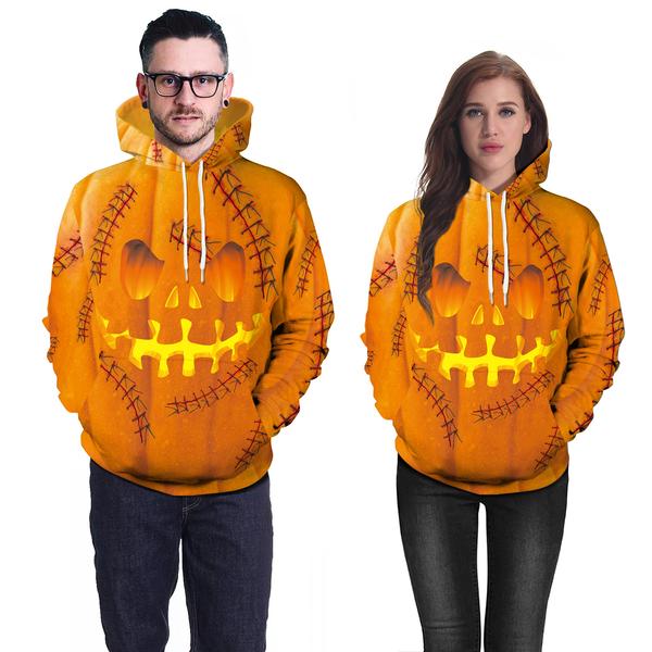 halloween pumpkin skull all over printed shirt 1