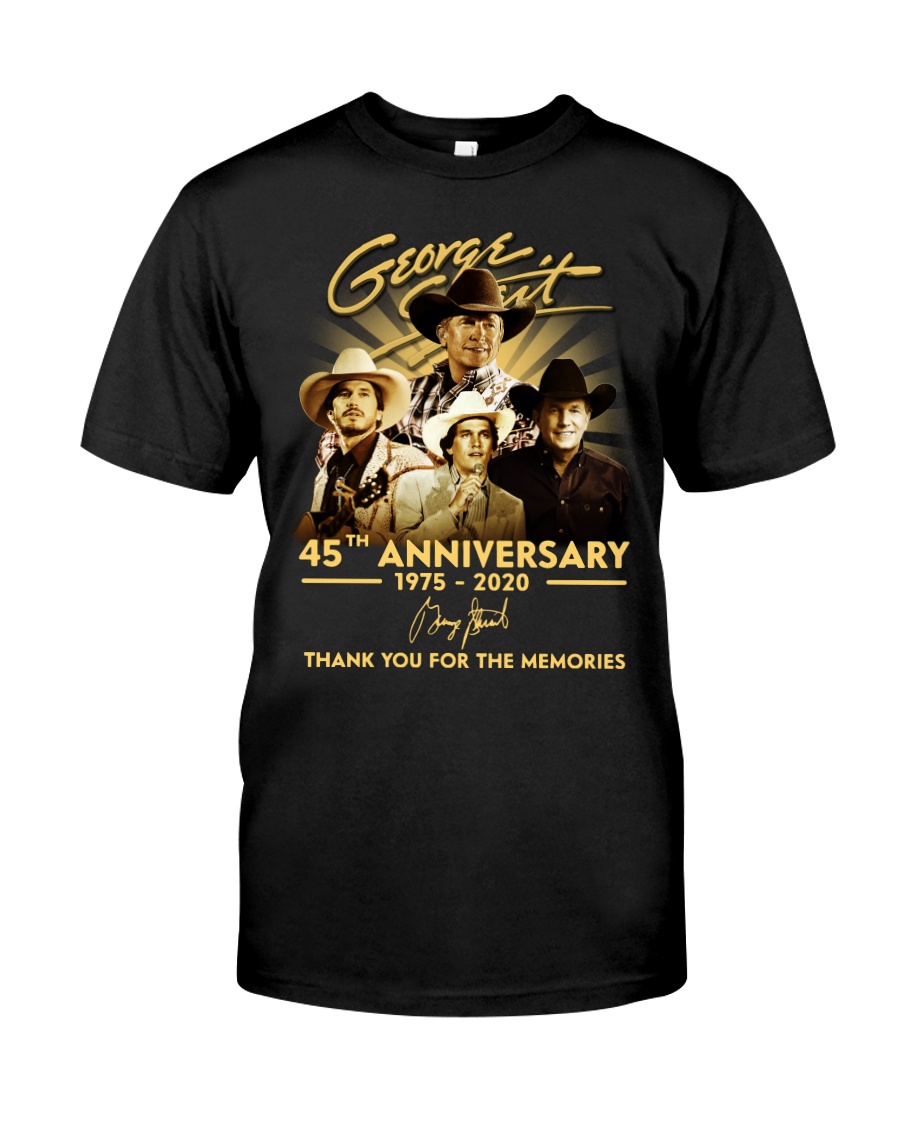 george strait 45th anniversary 1975-2020 thank you for the memories tshirt