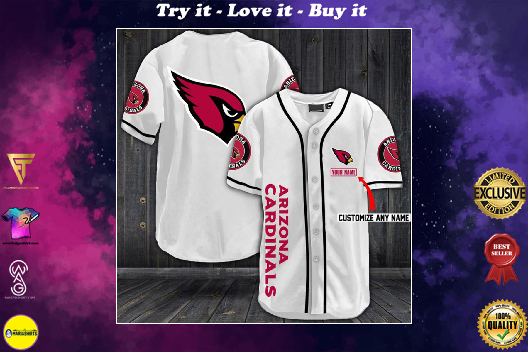 personalized arizona cardinals jersey