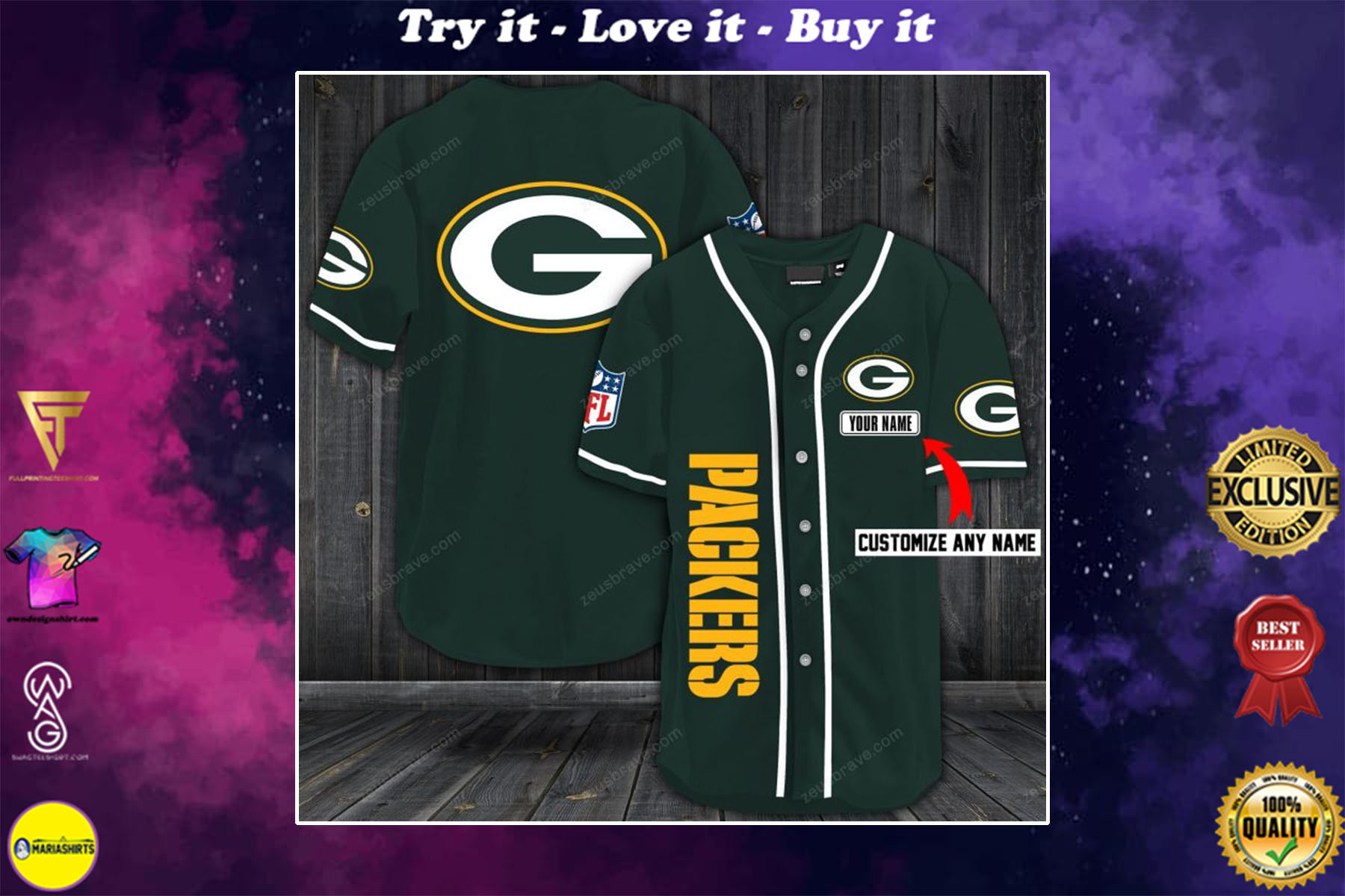 personalized name jersey green bay packers shirt