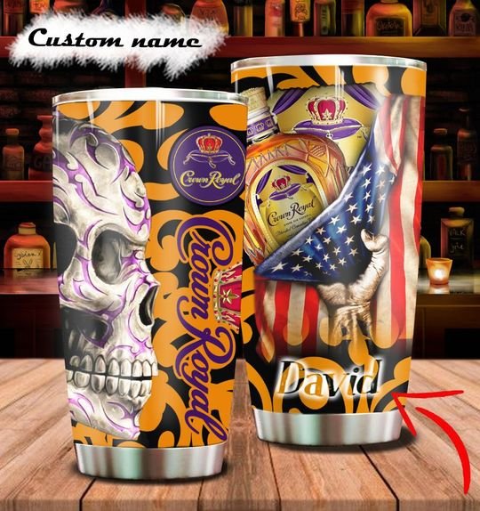 personalized name sugar skull crown royal whisky tumbler 1 - Copy (2)