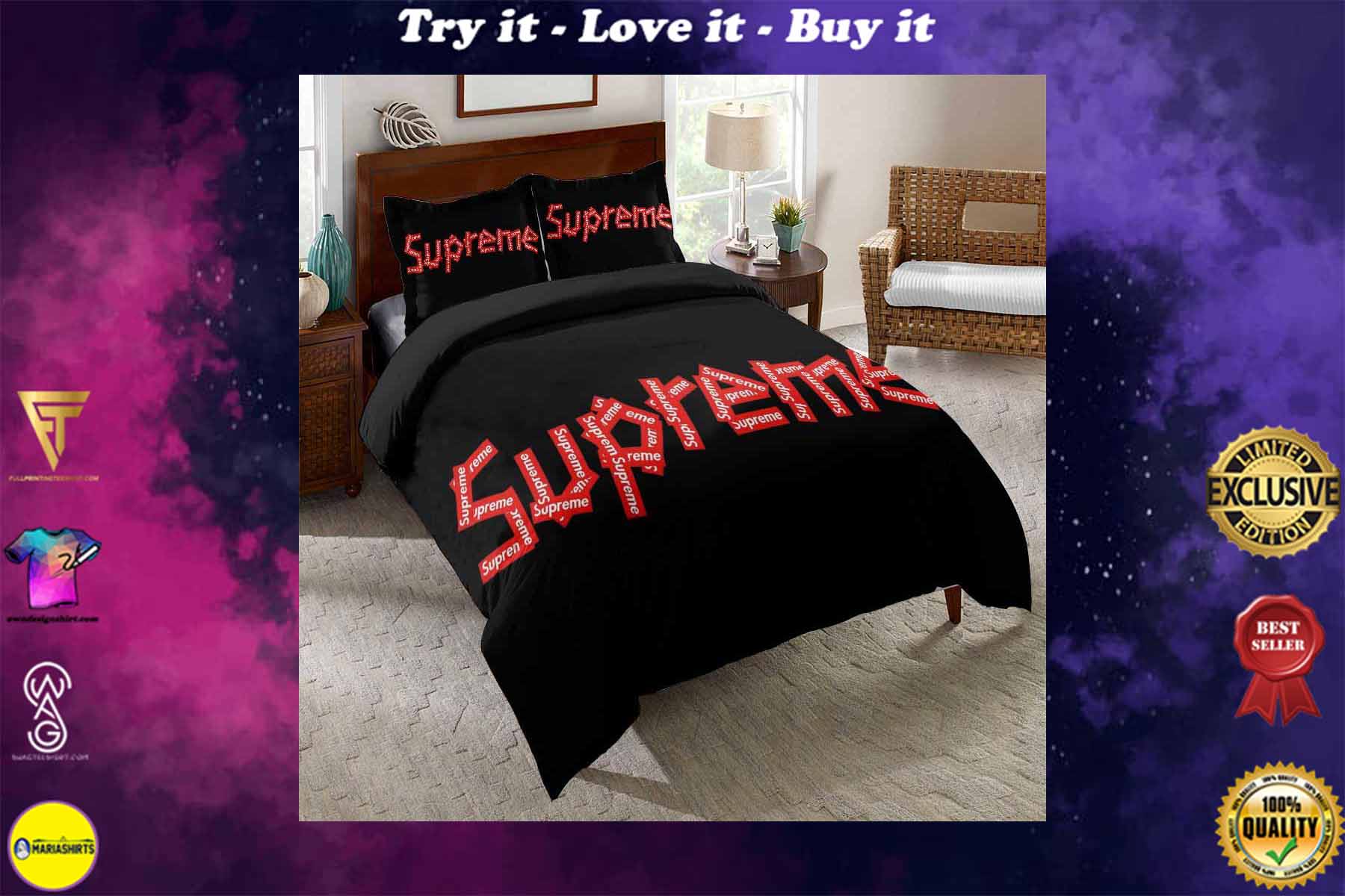Best selling products] supreme monogram bedding set