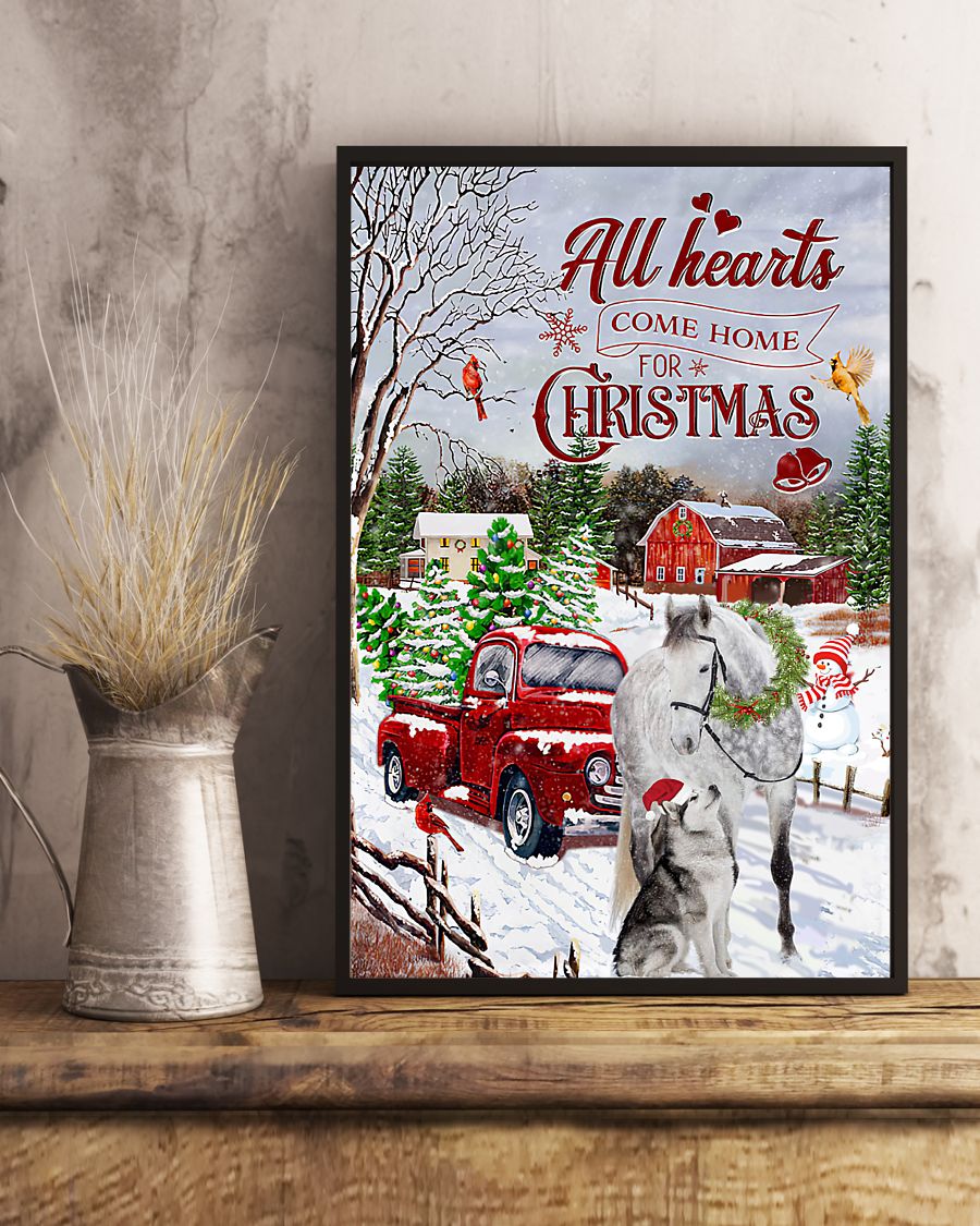 all hearts come home for christmas red truck poster 4