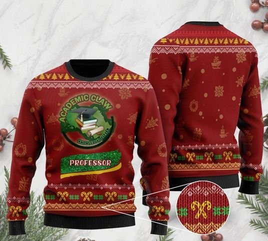 christmas teacher academic claw knowledge ugly sweater 2 - Copy (2)