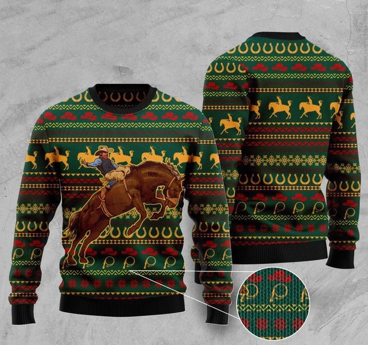 cowboy christmas full printing ugly sweater 2 - Copy (3)