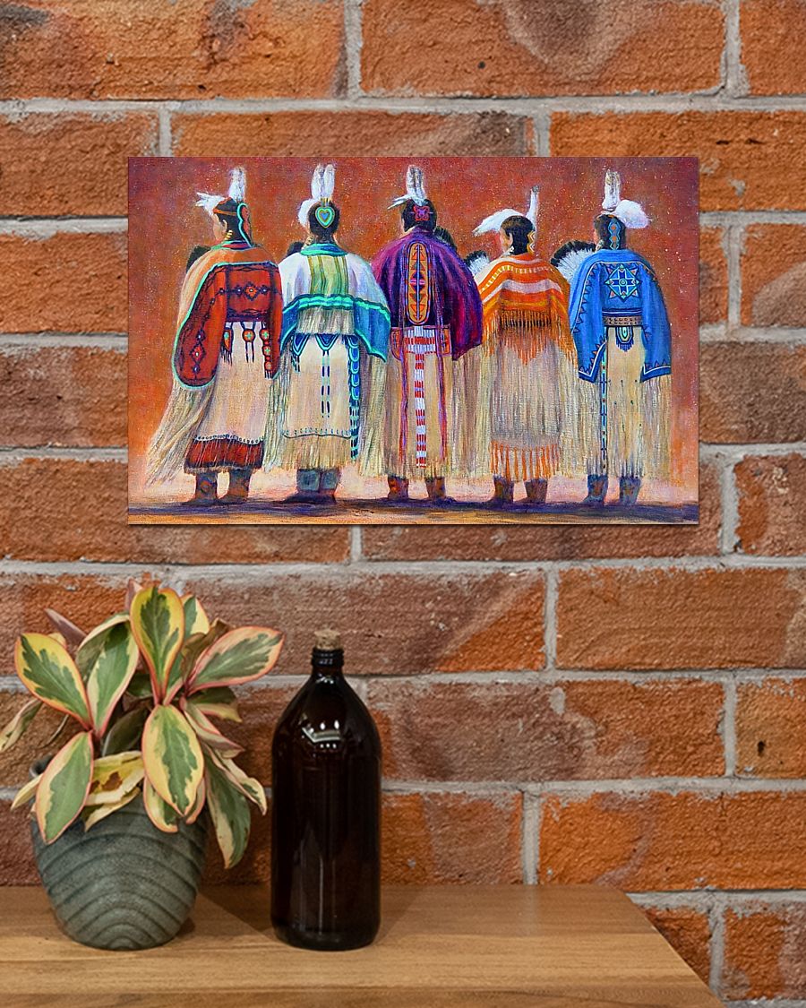 vintage native american women colorful wall art poster 4