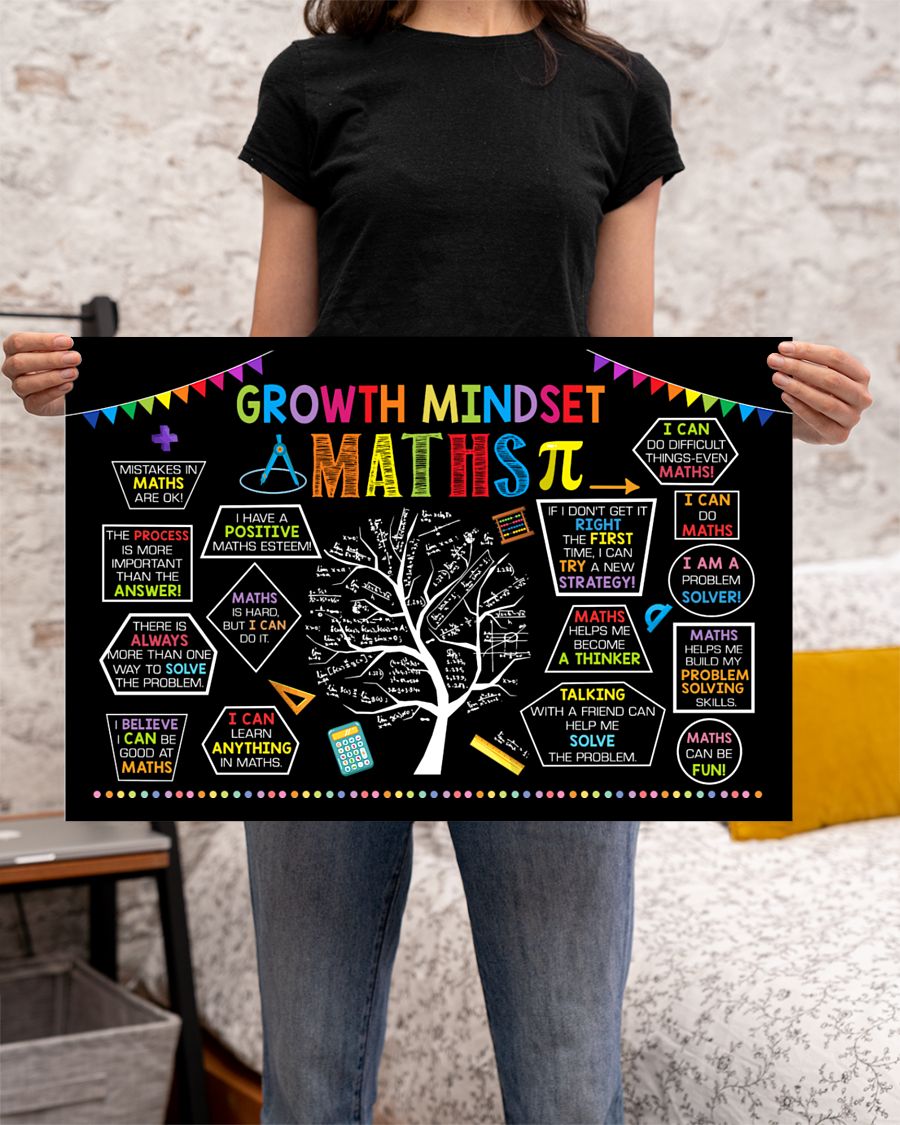 back to school growth mindset maths poster 2