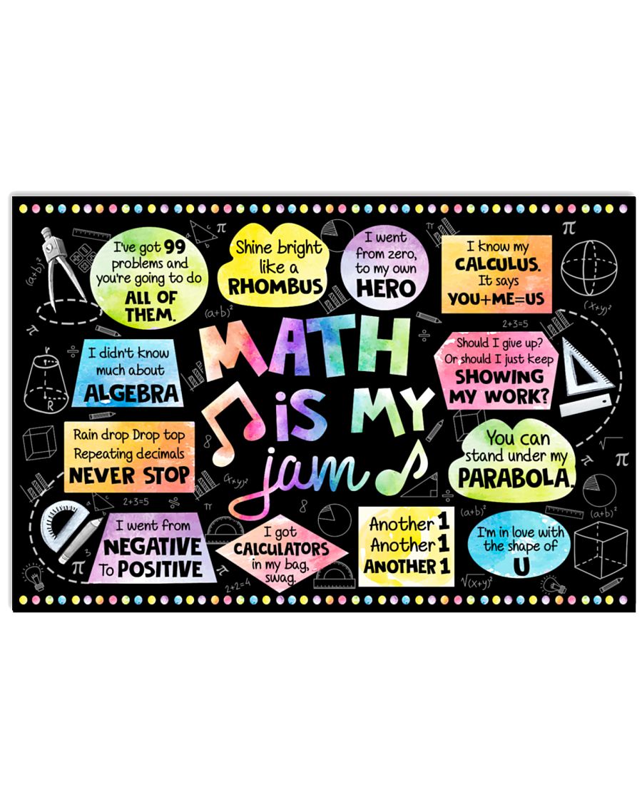 back to school math is my jam poster 1