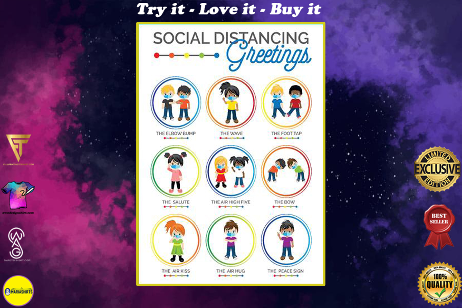 back to school social distancing greetings poster