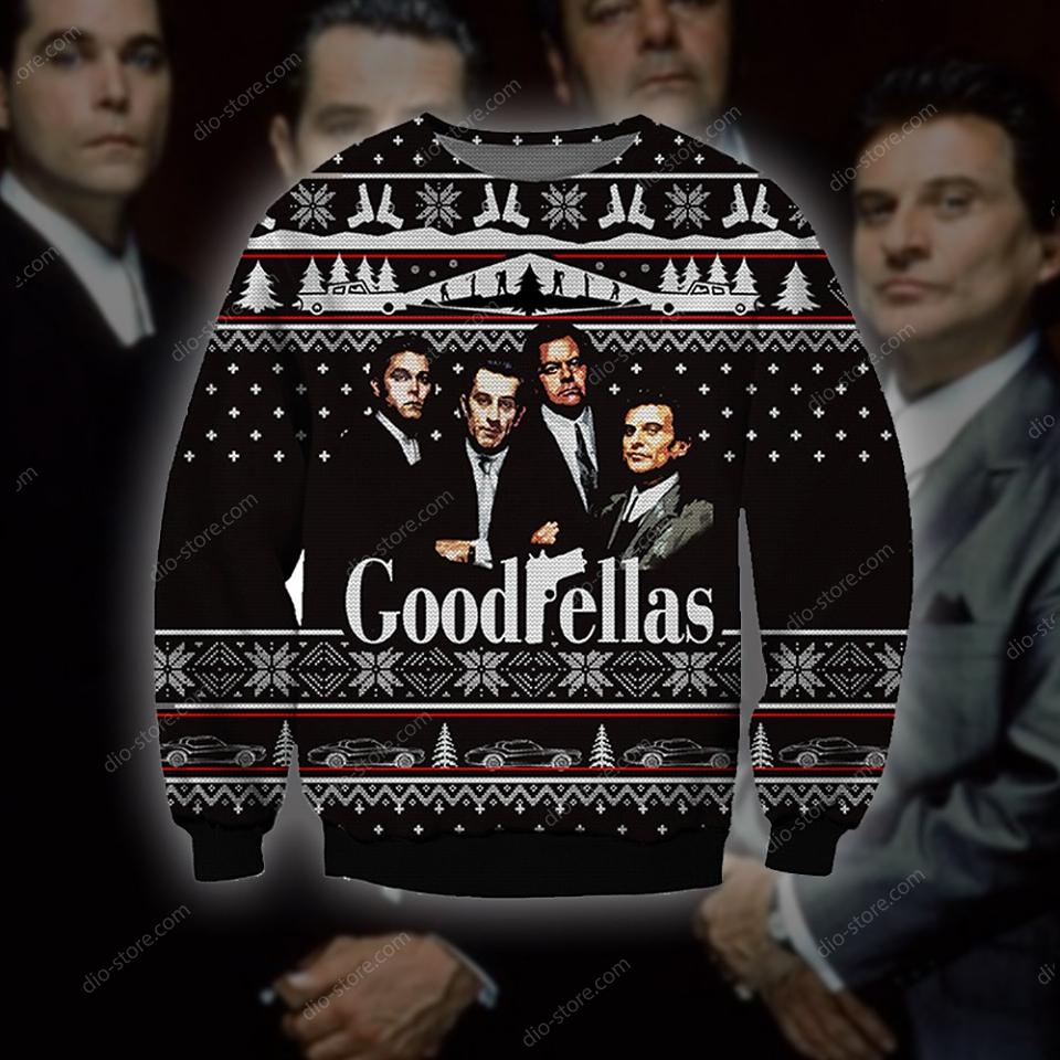 goodfellas all over printed ugly christmas sweater 1
