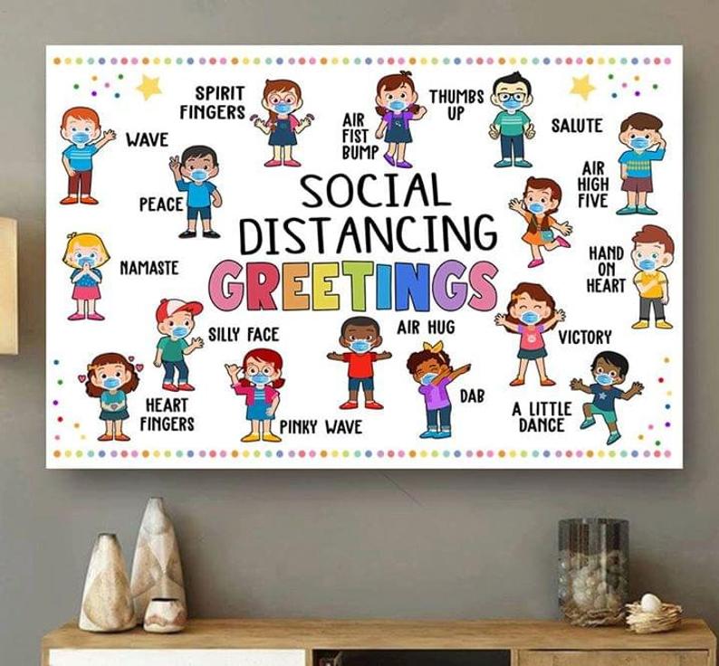 social distancing greetings back to school poster 2