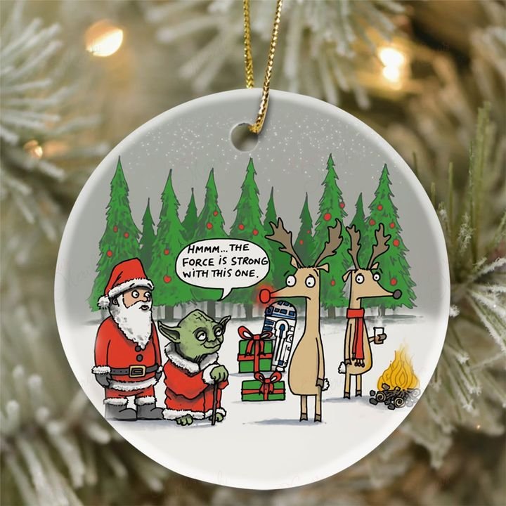 star wars yoda the force is strong with this one christmas ornament 2