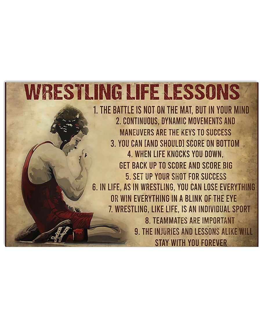 vintage wrestling life lessons poster 1