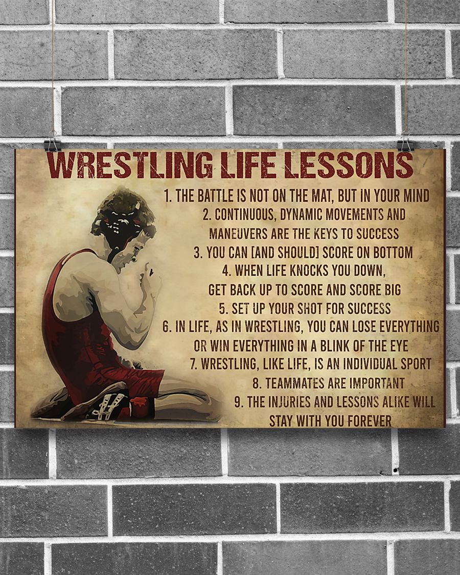 vintage wrestling life lessons poster 2