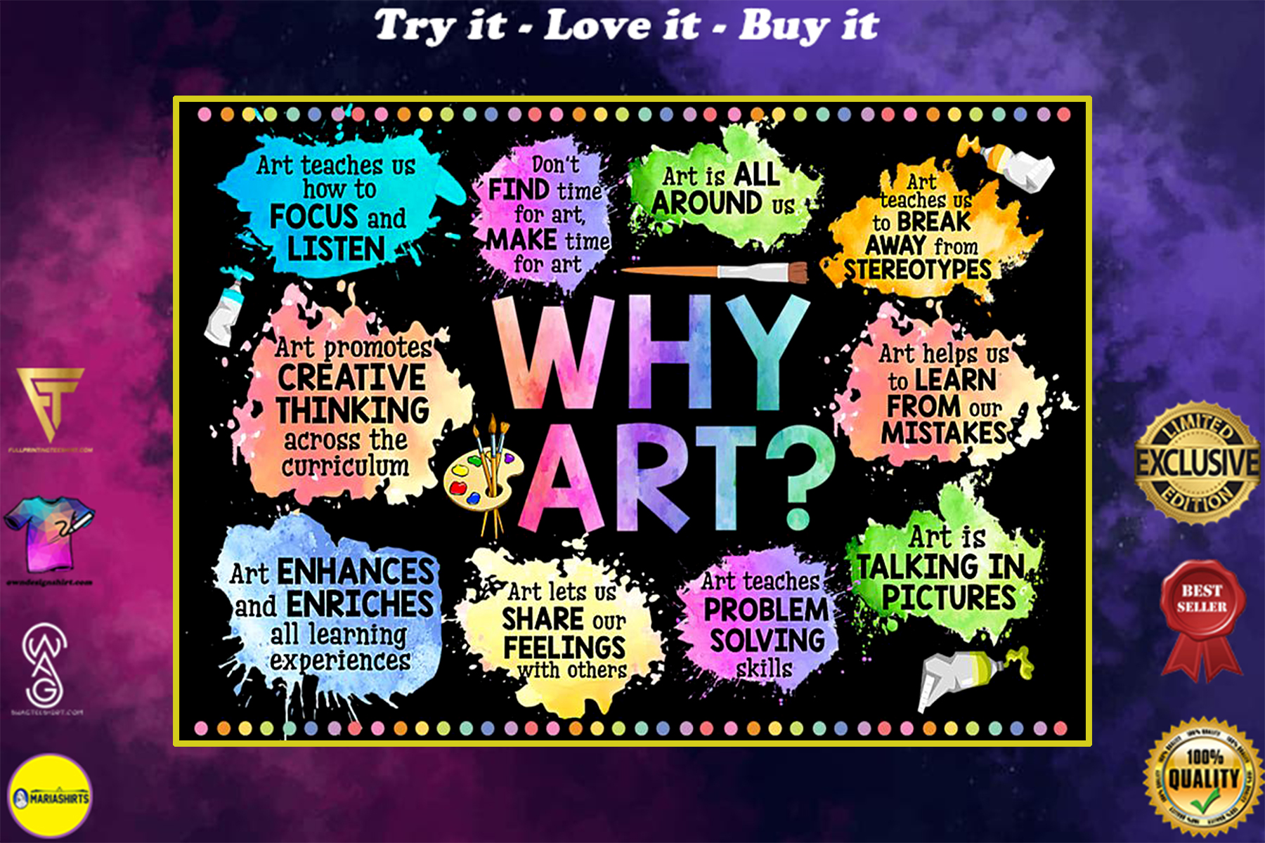 why art welcome to art classroom poster