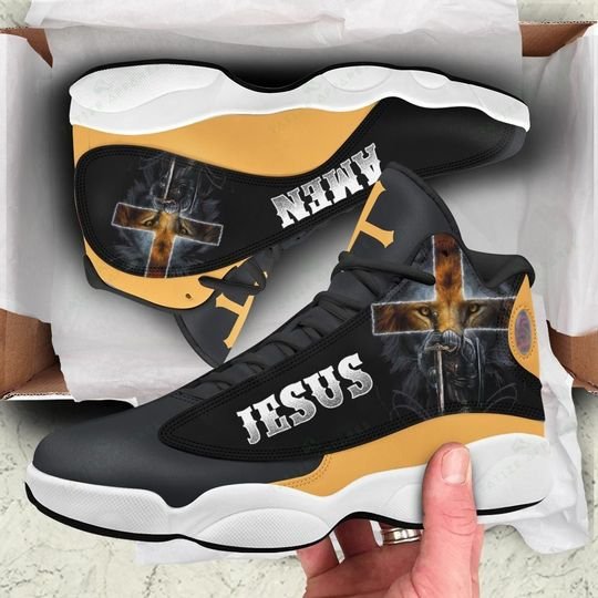 Jesus lion warrior all over printed air jordan 13 sneakers 1