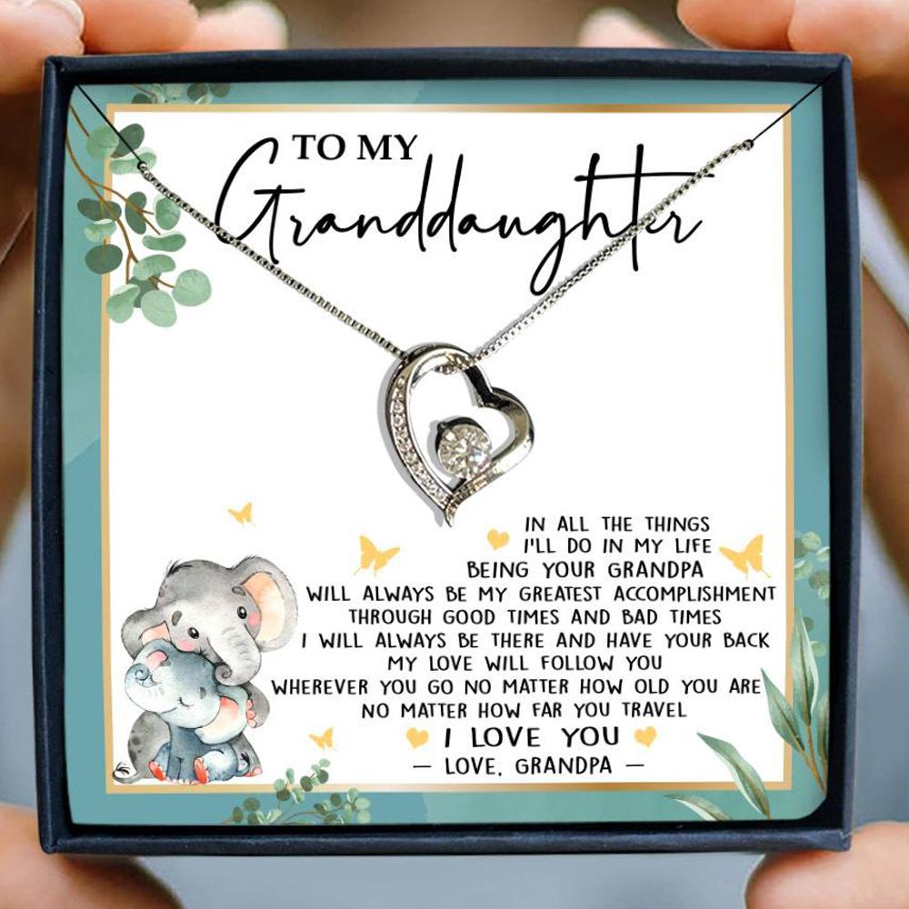 to my granddaughter in all the things ill do in my life love grandpa hearts necklace 2