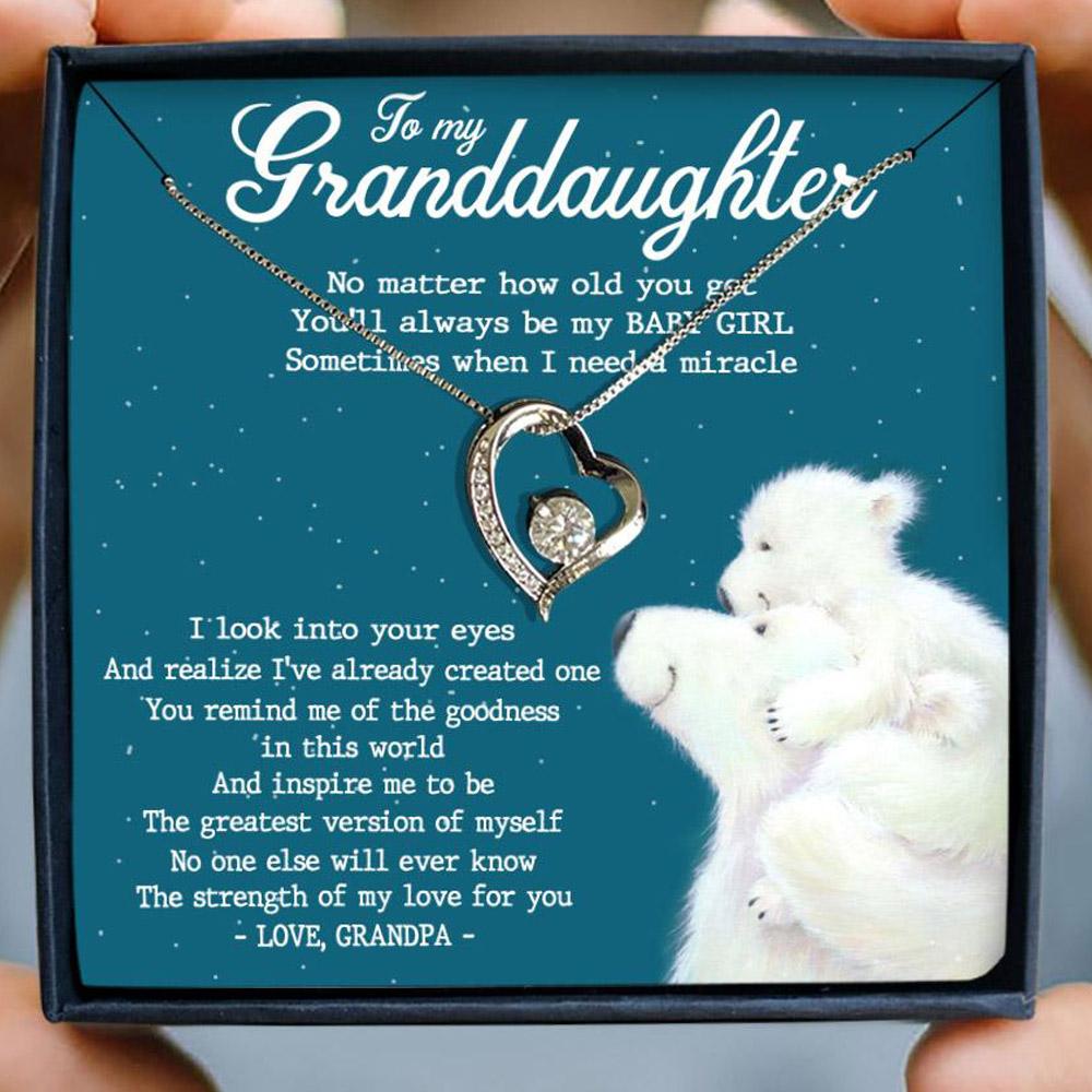 to my granddaughter no matter how old you get love grandpa hearts necklace 2
