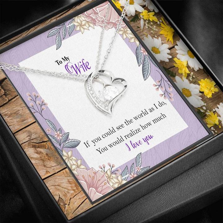 to my wife you would realize how much i love you hearts necklace 2