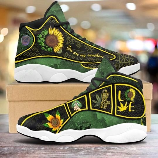 weed leaf you are my sunshine sunflower air jordan 13 sneakers 1
