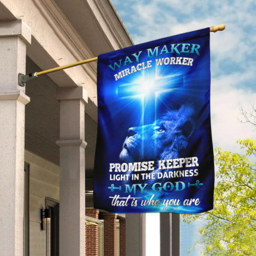 God way maker miracle worker all over print flag 2