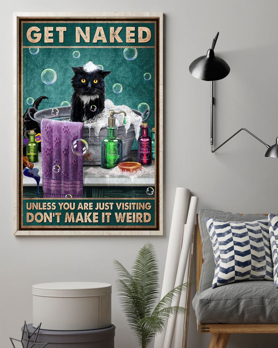 cat get naked unless you are just visting vintage poster 3