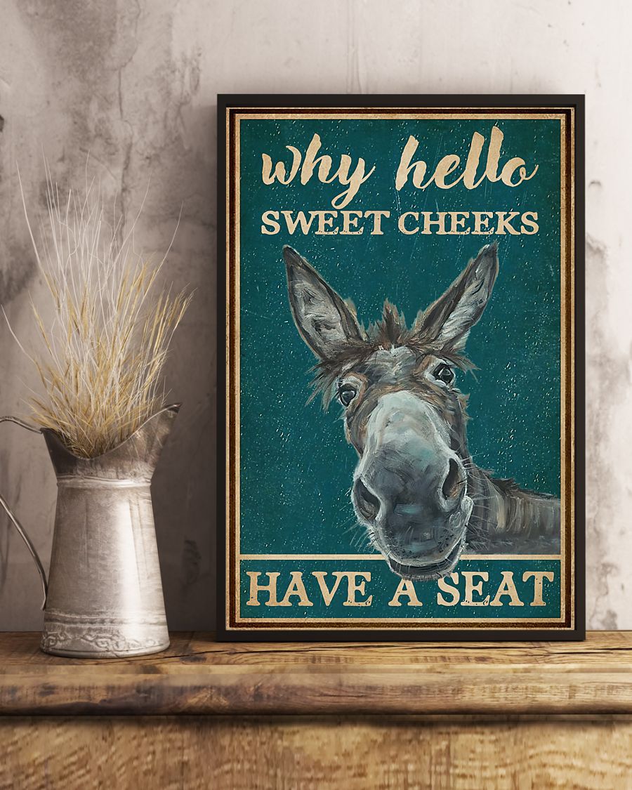 donkey why hello sweet cheeks have a seat vintage poster 5