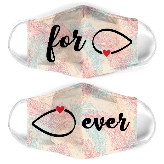 infinity symbol couple love all over print face mask 1