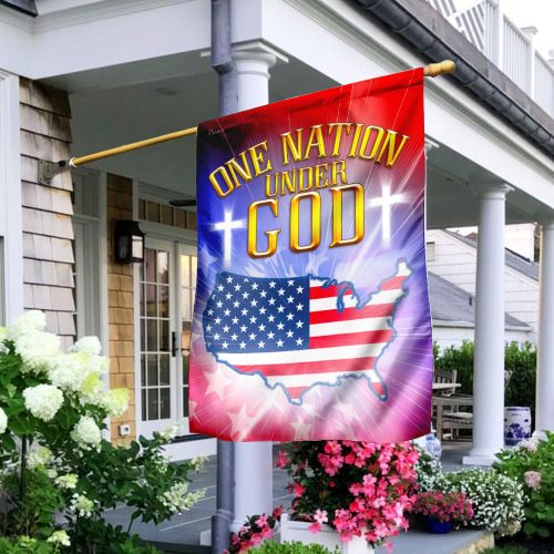 one nation under God love american flag all over print flag 2